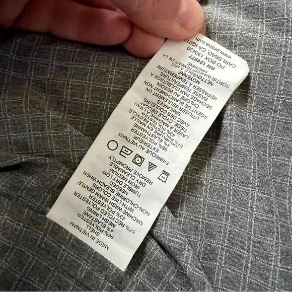 Prana Garvan Long Sleeve Shirt Gray Men's Size Large Outdoor Active # M21212643 - Picture 7 of 16